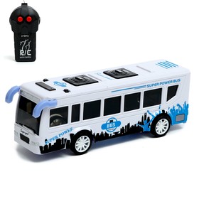 Автобус радиоуправляемый Городской, 140, работает от батареек, цвет белый