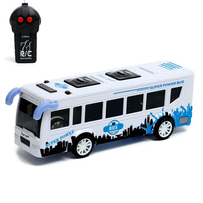 Автобус радиоуправляемый «Городской», 1:40, работает от батареек, цвет белый - Фото 1