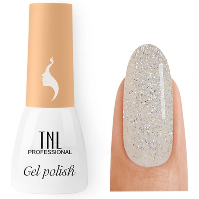 Гель-лак TNL Professional Mini «8 чувств», №327 серебристый фейерверк, 6 мл - Фото 1