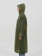 Дождевик - плащ, взрослый, р. 48-50, ЭВА матовая 140 г, зелёный - Фото 3