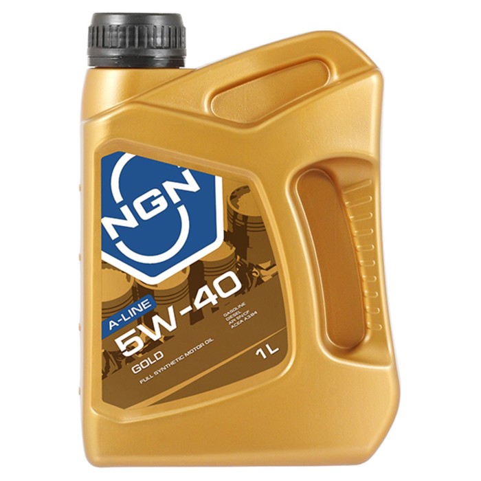 Масло моторное NGN A-Line GOLD 5W-40 SN/CF, синтетическое, 1 л - Фото 1