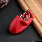 Точилка для ножей с полировкой, 10×5×4 см, красная - Фото 1