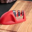 Точилка для ножей с полировкой, 10×5×4 см, красная - Фото 2