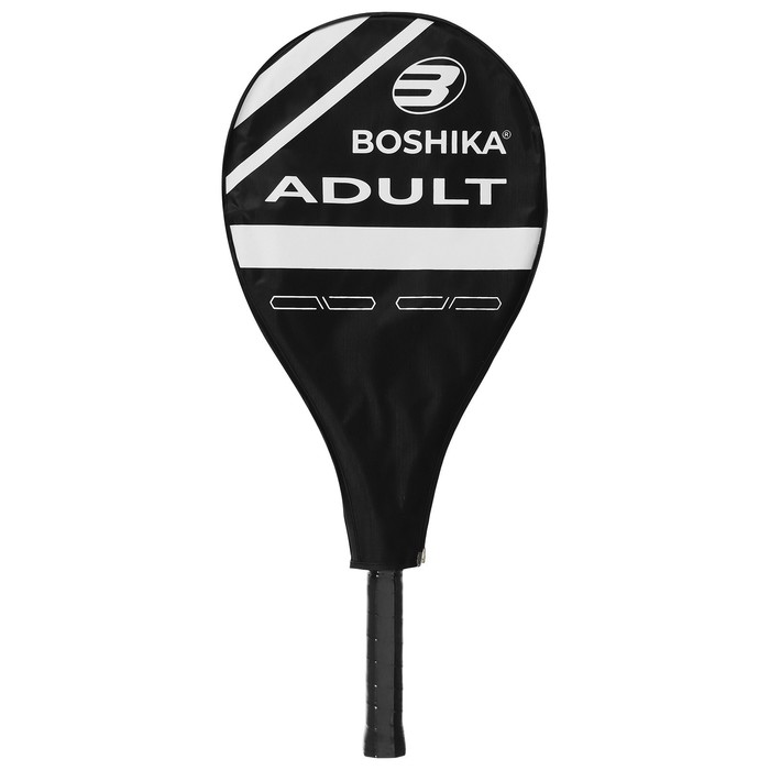Ракетка для большого тенниса BOSHIKA ADULT, алюминий, 27'', цвет чёрно-жёлтый