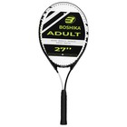 Ракетка для большого тенниса BOSHIKA ADULT, алюминий, 27'', цвет чёрно-белый - фото 11802138