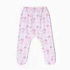 Ползунки детские, цвет белый/бублики, рост 56 см - фото 25306229