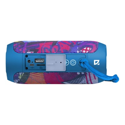 Портативная колонка Defender Enjoy S750, 10Вт, 1200 мАч, BT, FM, USB, microSD, AUX, граффити 1024011