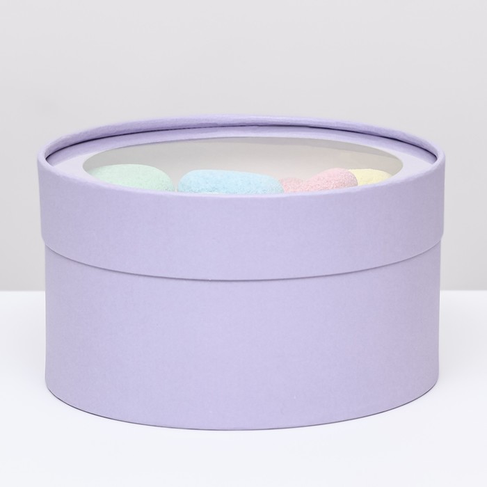 Подарочная коробка "Wewak" бледно-фиолетовая, завальцованная с окном, 18 х 10 см - Фото 1