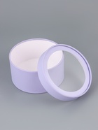 Подарочная коробка круглая Wewak бледно-фиолетовая, завальцованная с окном, 18×10 см - Фото 6