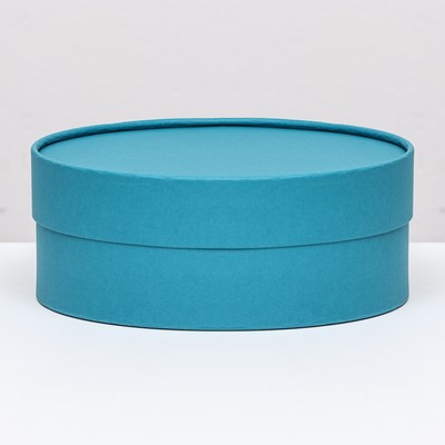 Подарочная коробка "Нежность" сине-травяной, завальцованная без окна, 21 х 8 см