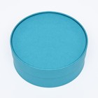 Подарочная коробка "Нежность" сине-травяной, завальцованная без окна, 21 х 8 см - фото 9818489