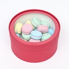 Подарочная коробка "Frilly" красный бархат, завальцованная с окном, 21 х 11  см - фото 23442418