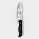 Нож для мяса «Шашлычный», 13,7 см, цвет чёрный - фото 5299781