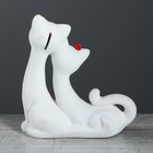 Копилка "Кошки Сладкая пара", покрытие флок, белая, 21 см - Фото 3