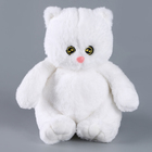 Мягкая игрушка "Котик", 25 см, цвет белый - фото 109567382
