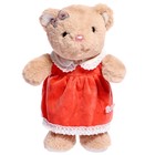 Мягкая игрушка "Мишка" в красном платье, 30 см - фото 109504173