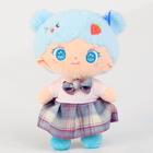Мягкая игрушка "Куколка" с клубничкой, 25 см, цвет голубой - фото 3775008