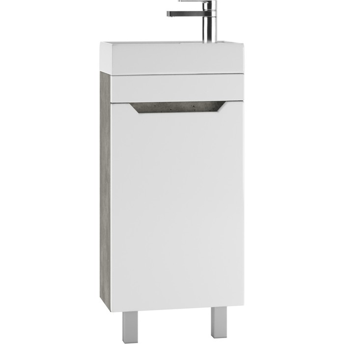 Тумба «Айсберг. Мечта», под раковину «Енисей 40», без ящика, 392×212×820 мм, цвет белый/бетон - Фото 1