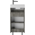 Тумба «Айсберг. Мечта», под раковину «Енисей 40», без ящика, 392×212×820 мм, цвет белый/бетон - Фото 4