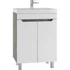 Тумба «Айсберг. Мечта», под раковину «Енисей 60», без ящика, 575×435×790 мм, цвет белый/бетон - Фото 1