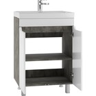 Тумба «Айсберг. Мечта», под раковину «Енисей 60», без ящика, 575×435×790 мм, цвет белый/бетон - Фото 3