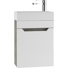 Тумба «Айсберг. Мечта», под раковину «Енисей 40», без ящика, 392×210×500 мм, цвет белый/бетон - Фото 1