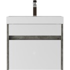 Тумба подвесная «Домино» Karlo, под раковину Classica 50, с 1 ящиком, 490×340×400 мм, цвет бетон/белый - Фото 2