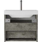 Тумба подвесная «Домино» Karlo, под раковину Classica 50, с 1 ящиком, 490×340×400 мм, цвет бетон/белый - Фото 4