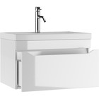 Тумба подвесная «Айсберг. Ева», под раковину Bazis 80, с 1 ящиком, 792×400×455 мм, цвет белый - Фото 3
