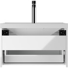 Тумба подвесная «Айсберг. Ева», под раковину Bazis 80, с 1 ящиком, 792×400×455 мм, цвет белый - Фото 4