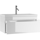 Тумба подвесная «Айсберг. Ева», под раковину Bazis 90, с 1 ящиком, 890×400×455 мм, цвет белый - Фото 3