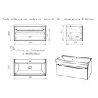 Тумба подвесная «Айсберг. Ева», под раковину Bazis 90, с 1 ящиком, 890×400×455 мм, цвет белый - Фото 5