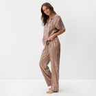 Комплект женский (рубашка, брюки) KAFTAN Silk "Полоса" размер 48-50, пудровый 9946016 - фото 11959087