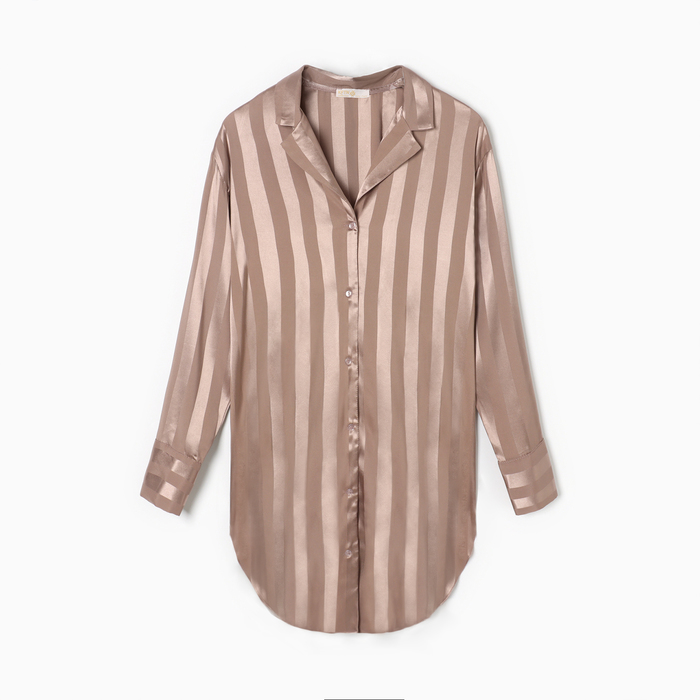 Сорочка ночная женская KAFTAN Silk «Полоса», размер 40-42, пудровая