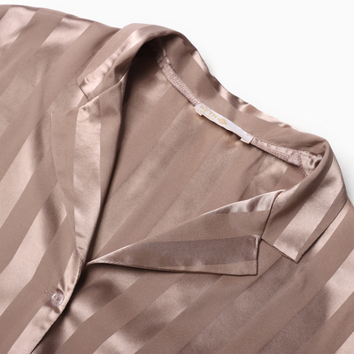 Сорочка ночная женская KAFTAN Silk «Полоса», размер 40-42, пудровая
