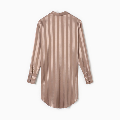 Сорочка ночная женская KAFTAN Silk «Полоса», размер 40-42, пудровая