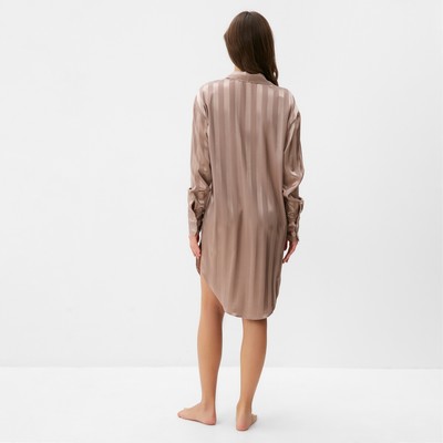 Сорочка ночная женская KAFTAN Silk «Полоса», размер 40-42, пудровая