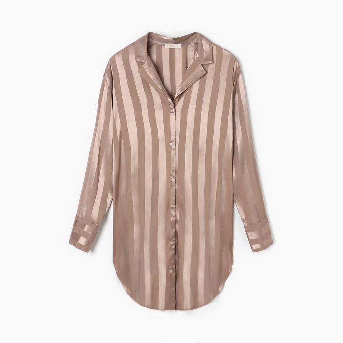 Сорочка женская KAFTAN Silk "Полоса" размер 44-46, пудровый