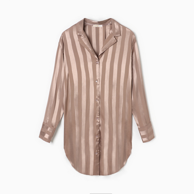 Сорочка ночная женская KAFTAN Silk «Полоса», размер 48-50, пудровая