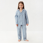 Пижама детская из фланели (рубашка, брюки) KAFTAN "Ананасы", рост 98-104, голубой - фото 321025637