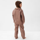 Пижама детская из фланели (рубашка, брюки) KAFTAN "Ананасы", рост 122-128, кофейный - Фото 3
