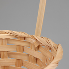 Корзина плетёная, D13 x H9.5/28см, бамбук, натуральный - Фото 3