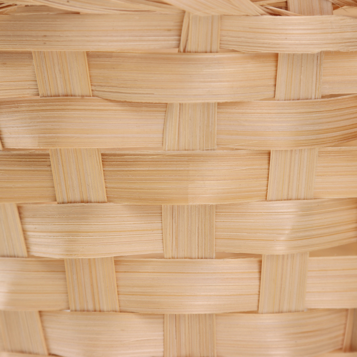 Корзина плетёная, D13 x H9.5/28см, бамбук, натуральный