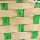 Корзина плетёная, 21 х 21 х 10/24 см, бамбук, зеленая - Фото 6