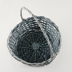 Корзина плетёная для хранения, ива, круглая, серая, голубая, набор 3 шт., Greengo - Фото 5