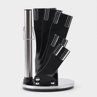 Набор ножей кухонных на подставке Доляна Ardone, 7 предметов: 5 ножей, мусат и ножницы, хромированный - Фото 13