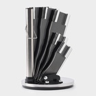 Набор ножей кухонных на подставке Доляна Ardone, 7 предметов: 5 ножей, мусат и ножницы, хромированный - Фото 14