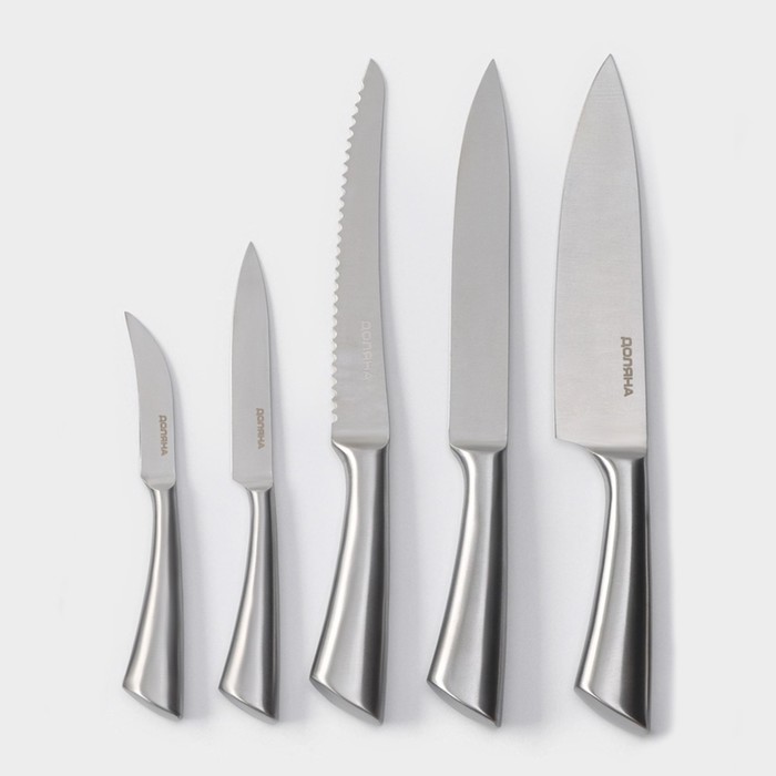 Набор кухонных ножей на подставке Magistro Ardone, 7 предметов, цвет хромированный