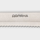 Набор ножей кухонных на подставке Доляна «Металлик», 7 предметов: 5 ножей, мусат и ножницы, цвет серебристый - Фото 6