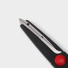 Набор ножей кухонных на подставке Доляна «Металлик», 7 предметов: 5 ножей, мусат и ножницы, серебристый - Фото 8